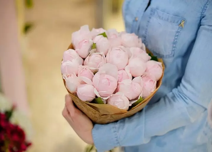 Apa bunga untuk memberi seorang gadis? 34 Foto Berapa banyak mawar yang boleh anda berikan? Apa yang lebih baik - bunga dalaman dalam periuk atau sejambak yang indah? 18667_30