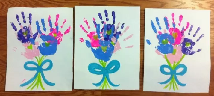Jak udělat dárku maminka z papíru? Pohlednice a řemesla pro narozeniny s vlastními rukama, Appliqués a Origami z barevného papíru 18669_21