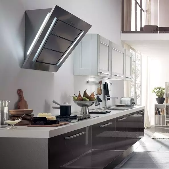 キッチンデザイン（179写真）：アパートメントの美しいキッチンインテリアのアイデア、シンプルなキッチンデザインオプション。登録のおもしろくてスタイリッシュな登録をする方法ファッショナブルなデザインソリューション 186_135