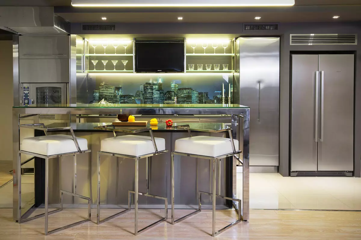 キッチンデザイン（179写真）：アパートメントの美しいキッチンインテリアのアイデア、シンプルなキッチンデザインオプション。登録のおもしろくてスタイリッシュな登録をする方法ファッショナブルなデザインソリューション 186_137