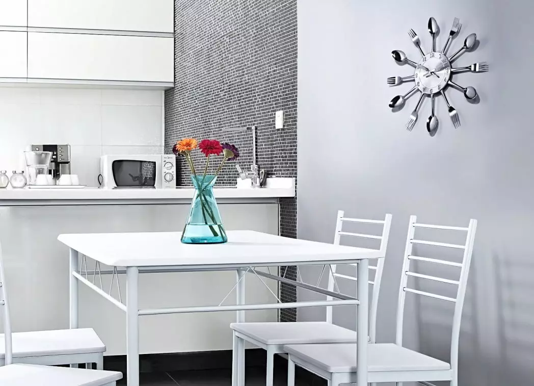キッチンデザイン（179写真）：アパートメントの美しいキッチンインテリアのアイデア、シンプルなキッチンデザインオプション。登録のおもしろくてスタイリッシュな登録をする方法ファッショナブルなデザインソリューション 186_148