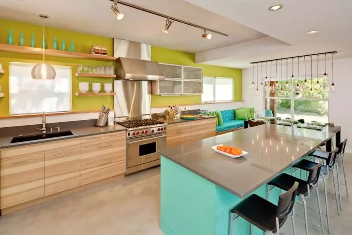 Kitchen Design (179 bilder): Ideene til det vakre kjøkkeninnredningen i leiligheten, enkle kjøkkendesignalternativer. Hvordan lage registrering interessant og stilig? Fasjonable designløsninger