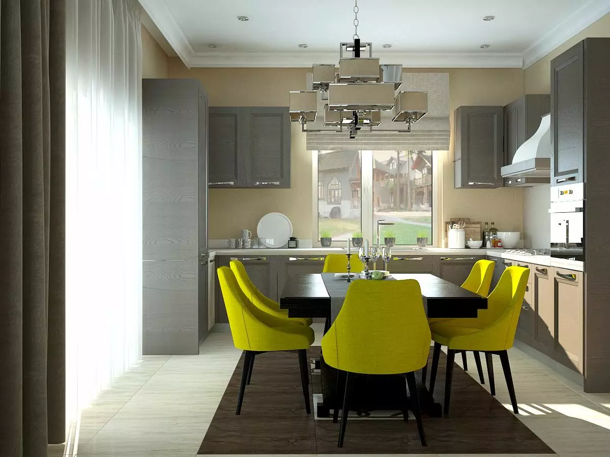 キッチンデザイン（179写真）：アパートメントの美しいキッチンインテリアのアイデア、シンプルなキッチンデザインオプション。登録のおもしろくてスタイリッシュな登録をする方法ファッショナブルなデザインソリューション 186_89