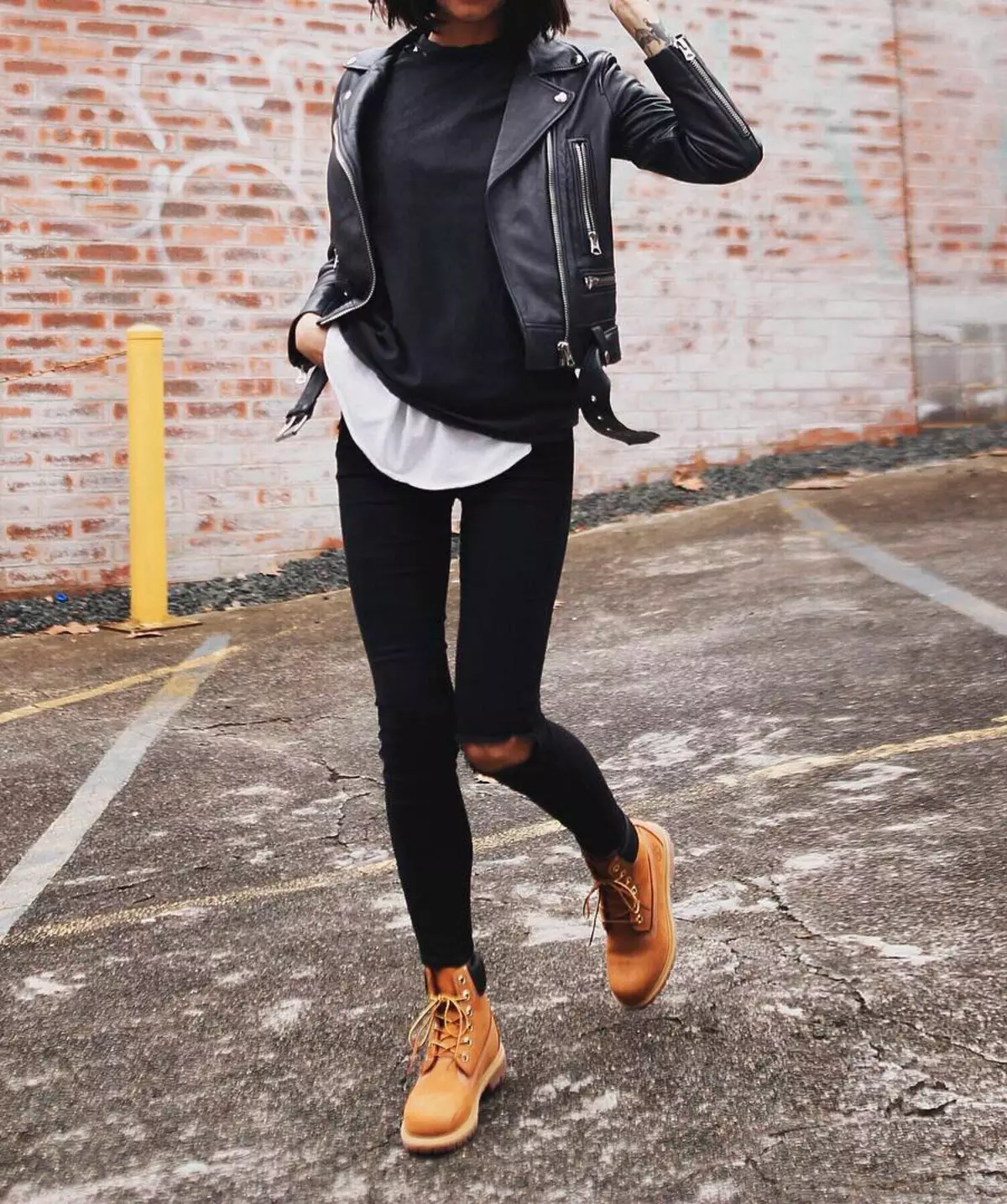 Black Timberland outfit