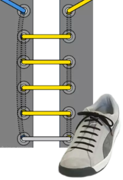 lacing seevae (79 ata): pe faapefea ona nonoa matagofie laces, auala faigofie ma ituaiga o lacing seevae taumalulu, filifiliga e aunoa ma se aufana 1881_47