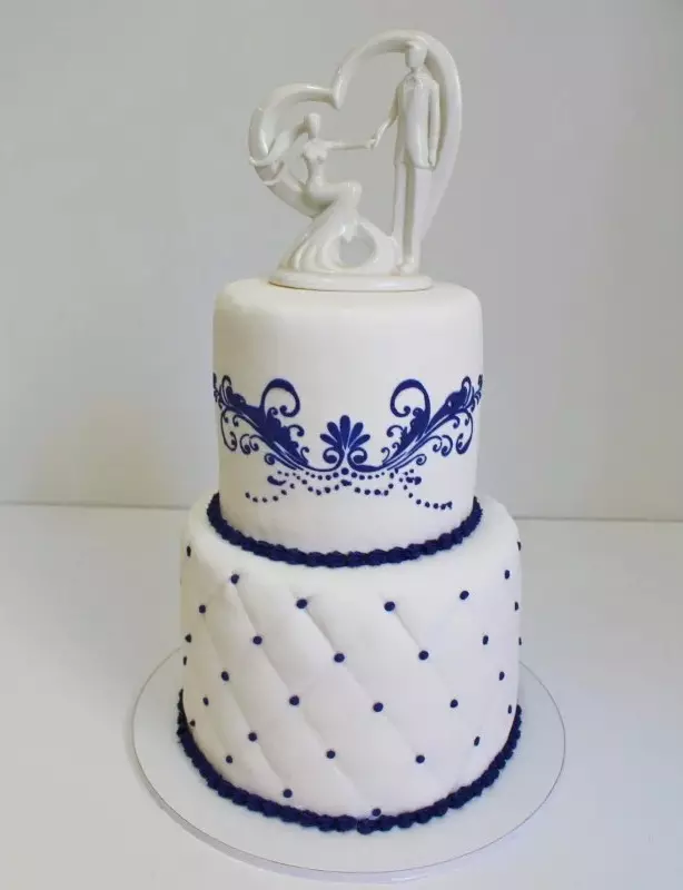 Nenavadne poročne torte (43 fotografije): Pregled prvotnih poročnih torte z napisi 18881_30