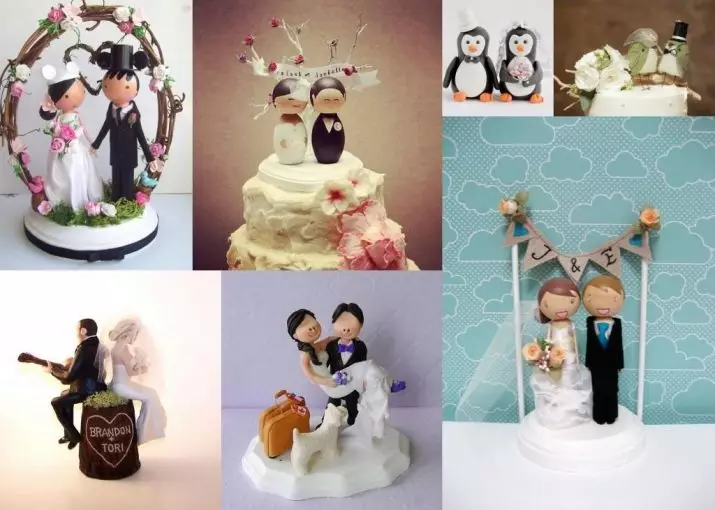 Nenavadne poročne torte (43 fotografije): Pregled prvotnih poročnih torte z napisi 18881_41