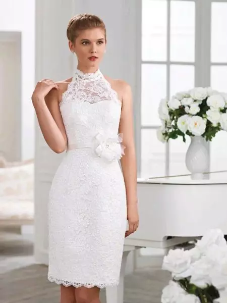 I-Wedding dress lace lacy amafushane
