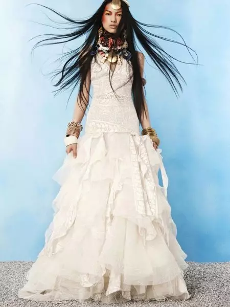 Lace Wedding Dress sa estilo ng Boho.