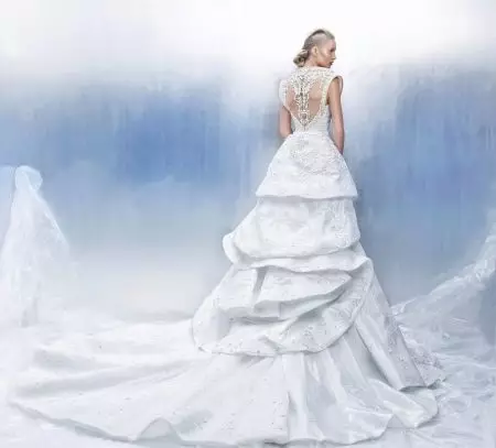 Vestuvių didinga brocade suknelė