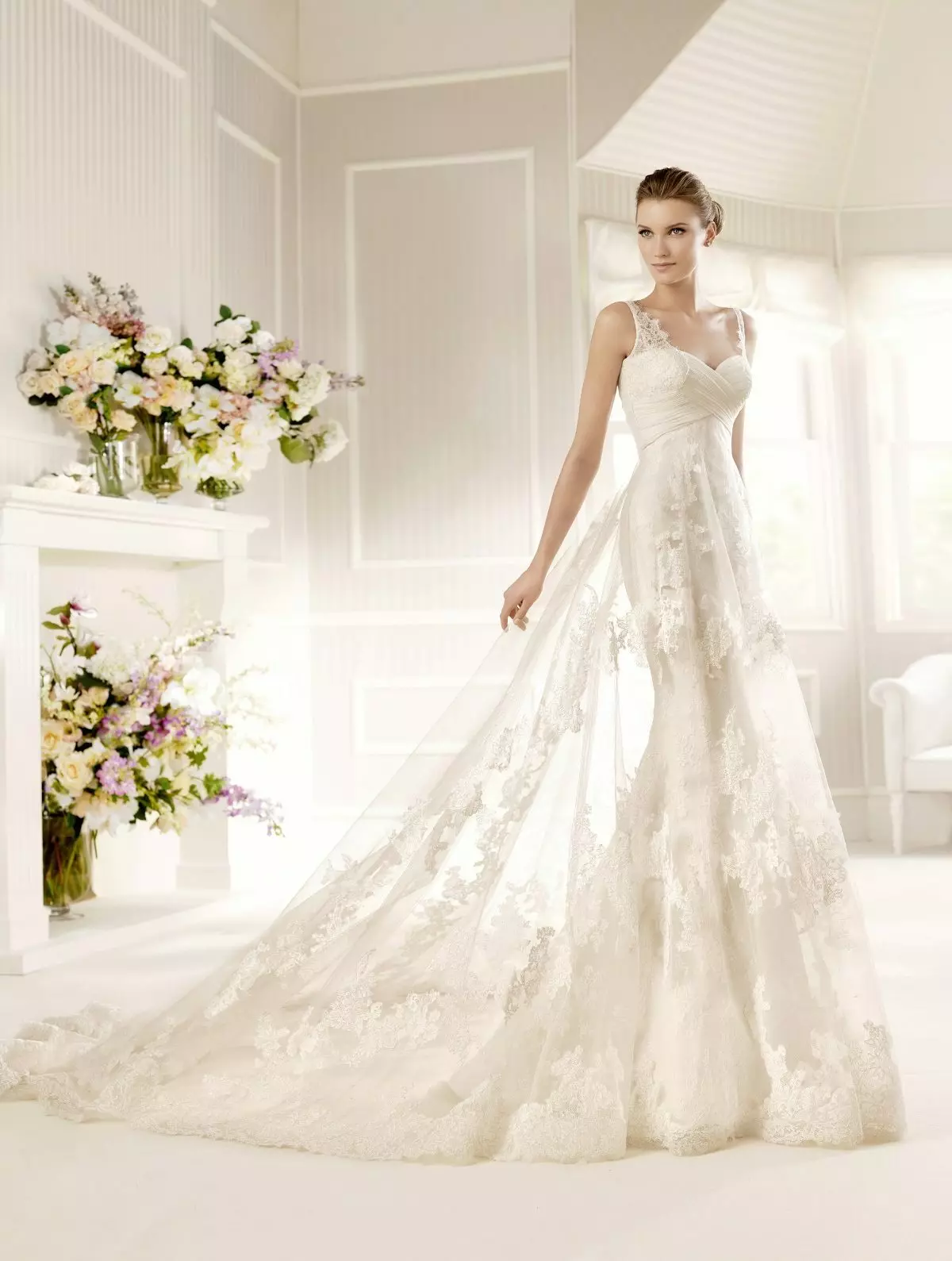 لباس عروسی توری شفاف لا اسپوزا
