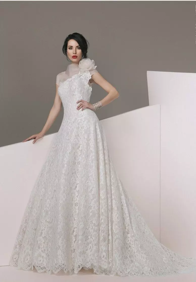 Lace Wedding Dress en One Shoulder 2016