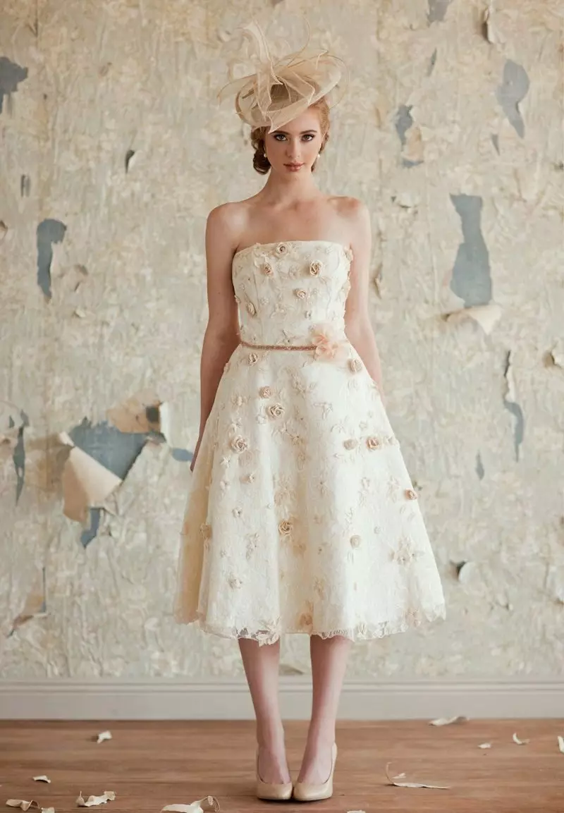 Vestido de novia vintage corto