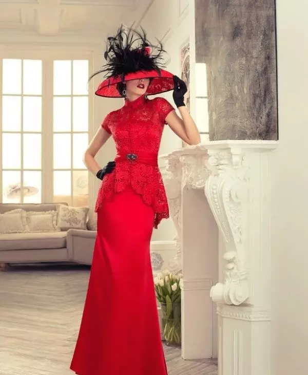 Casamento vintage vestido vermelho