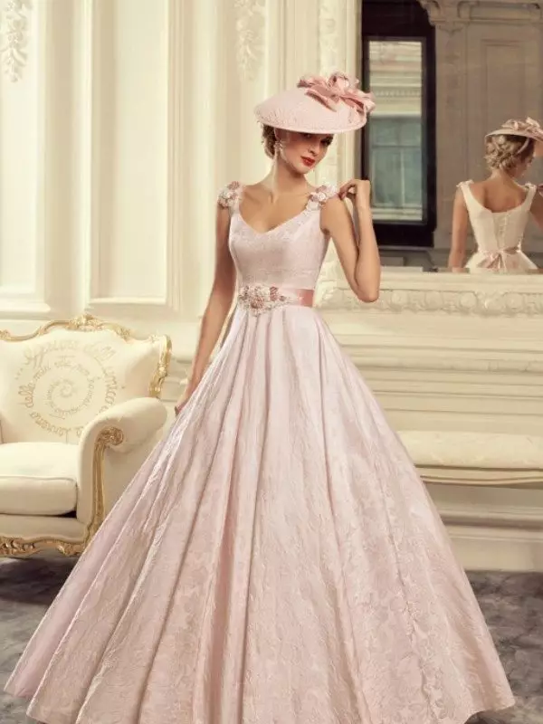 Gaun pengantin dalam gaya 60-an