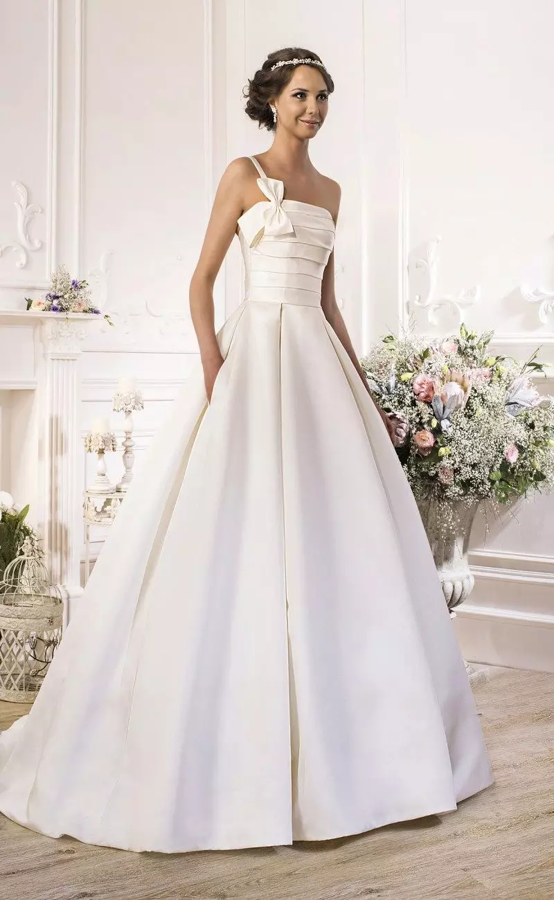 Wedding dress with one strap from IDYLLY collection from Naviblue Bridal