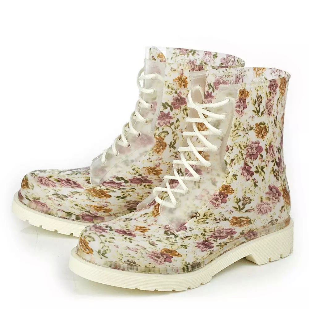 ربڑ کے جوتے (67 فوٹو): جوتے، شفاف، موسم سرما، ربڑ کے جوتے پر خواتین کے ماڈل 1897_11