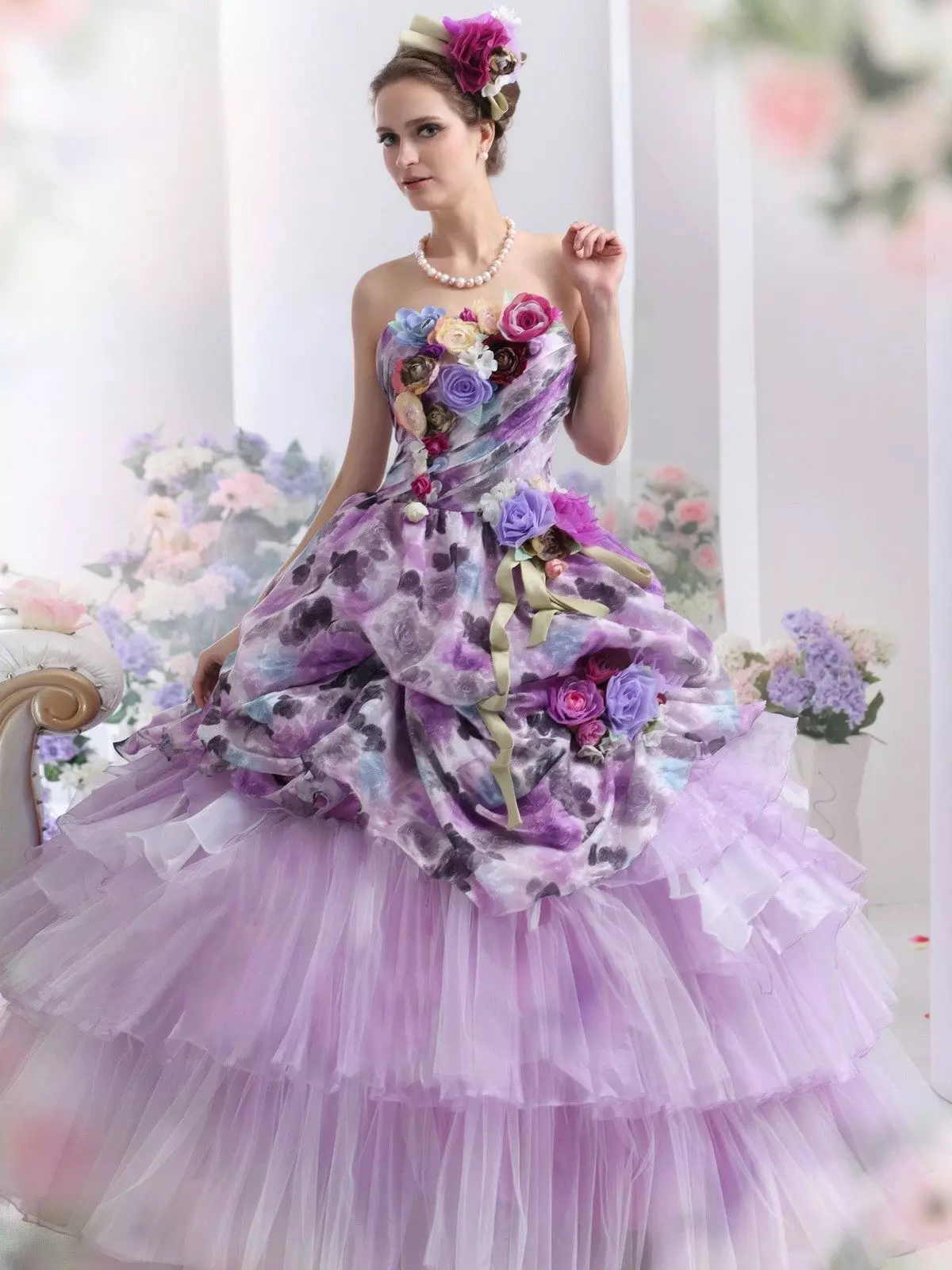 Lilac Wedding Dress.