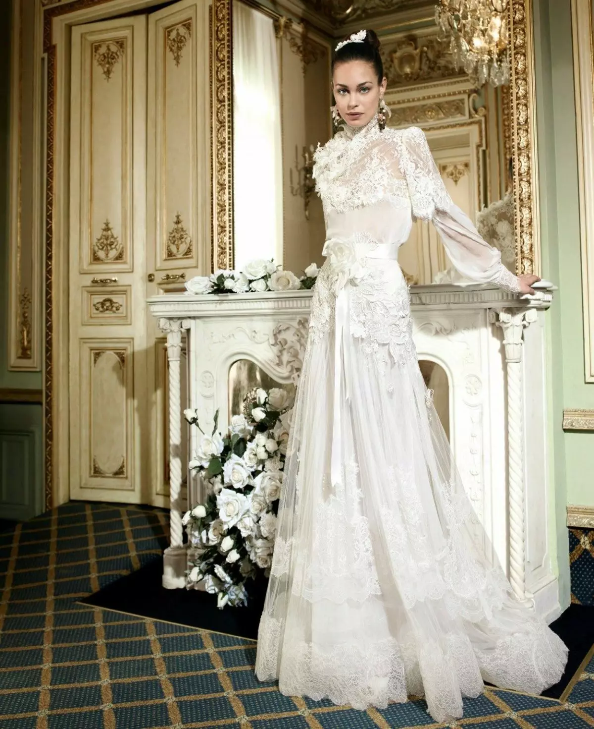 لباس عروسی از Yolan Cris در سبک پرنعمت