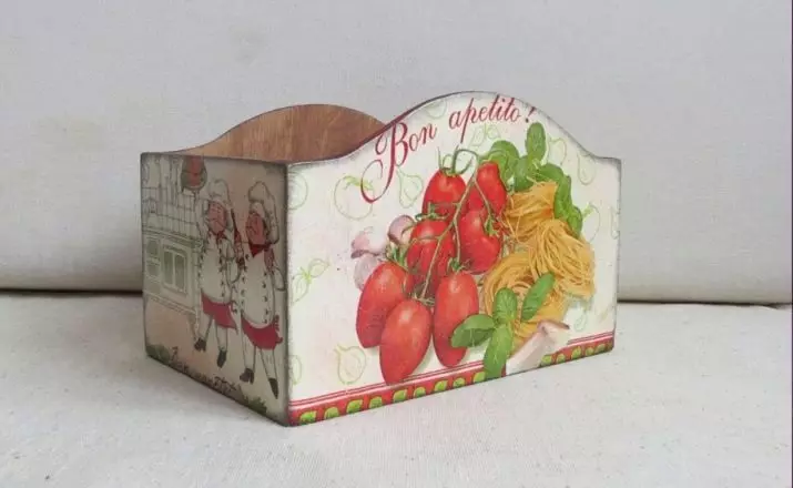 Pudełka decoupage: dekoruj serwetki lub szmatkę, linę lub gazety pudełko z butów z własnymi rękami 19071_17