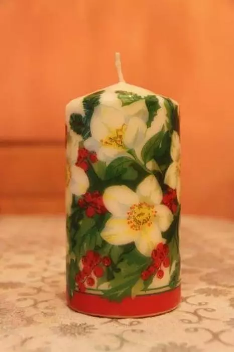 Decoupage de las velas: Clase Master en Decoupage con las servilletas de velas para el Año Nuevo y otras vacaciones con sus propias manos en casa 19093_14