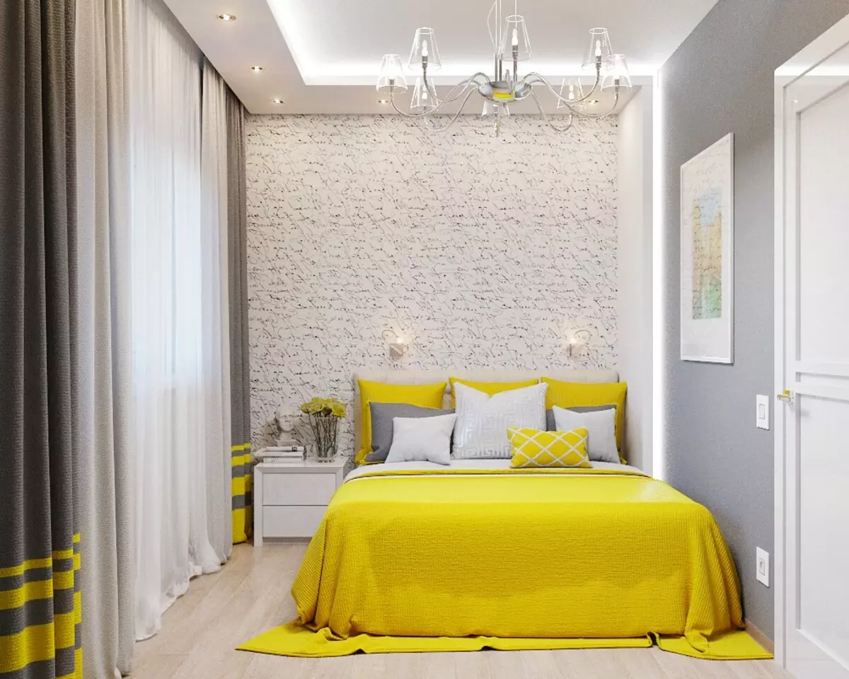 침실 디자인 (183 사진) : 아파트의 침실의 인테리어 디자인, Chic 독점 디자인 프로젝트. 직물 및 비정상적인 액세서리로 수면 방을 장식하는 방법? 190_166