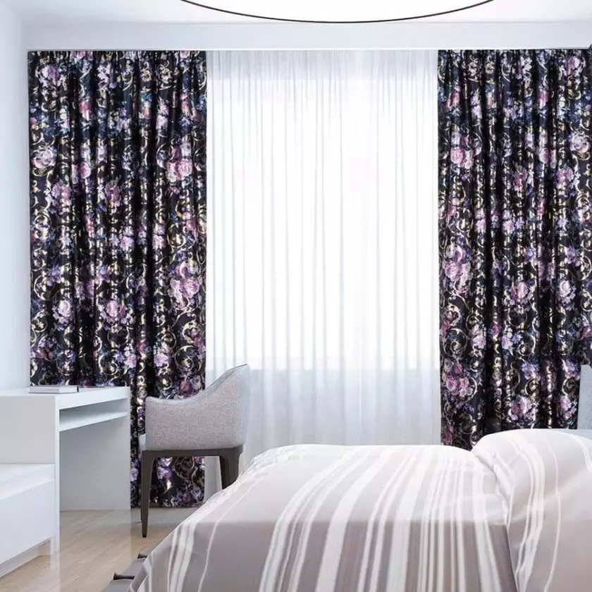 ベッドルームのデザイン（183枚の写真）：アパートでベッドルームのインテリアデザインのアイデア、シックな排他的なデザインプロジェクト。テキスタイルや珍しいアクセサリー付きベッドルームを飾るためにどのように？ 190_174