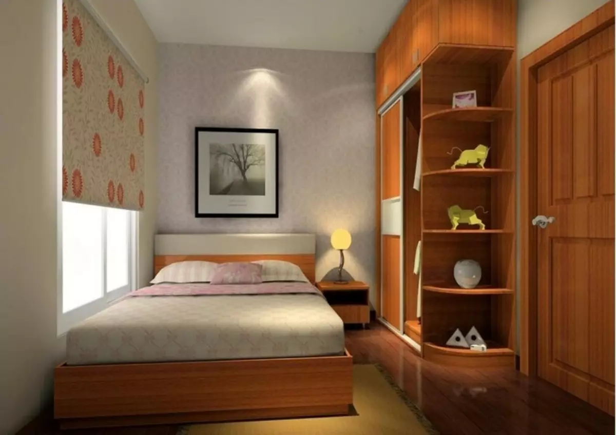 침실 디자인 (183 사진) : 아파트의 침실의 인테리어 디자인, Chic 독점 디자인 프로젝트. 직물 및 비정상적인 액세서리로 수면 방을 장식하는 방법? 190_18
