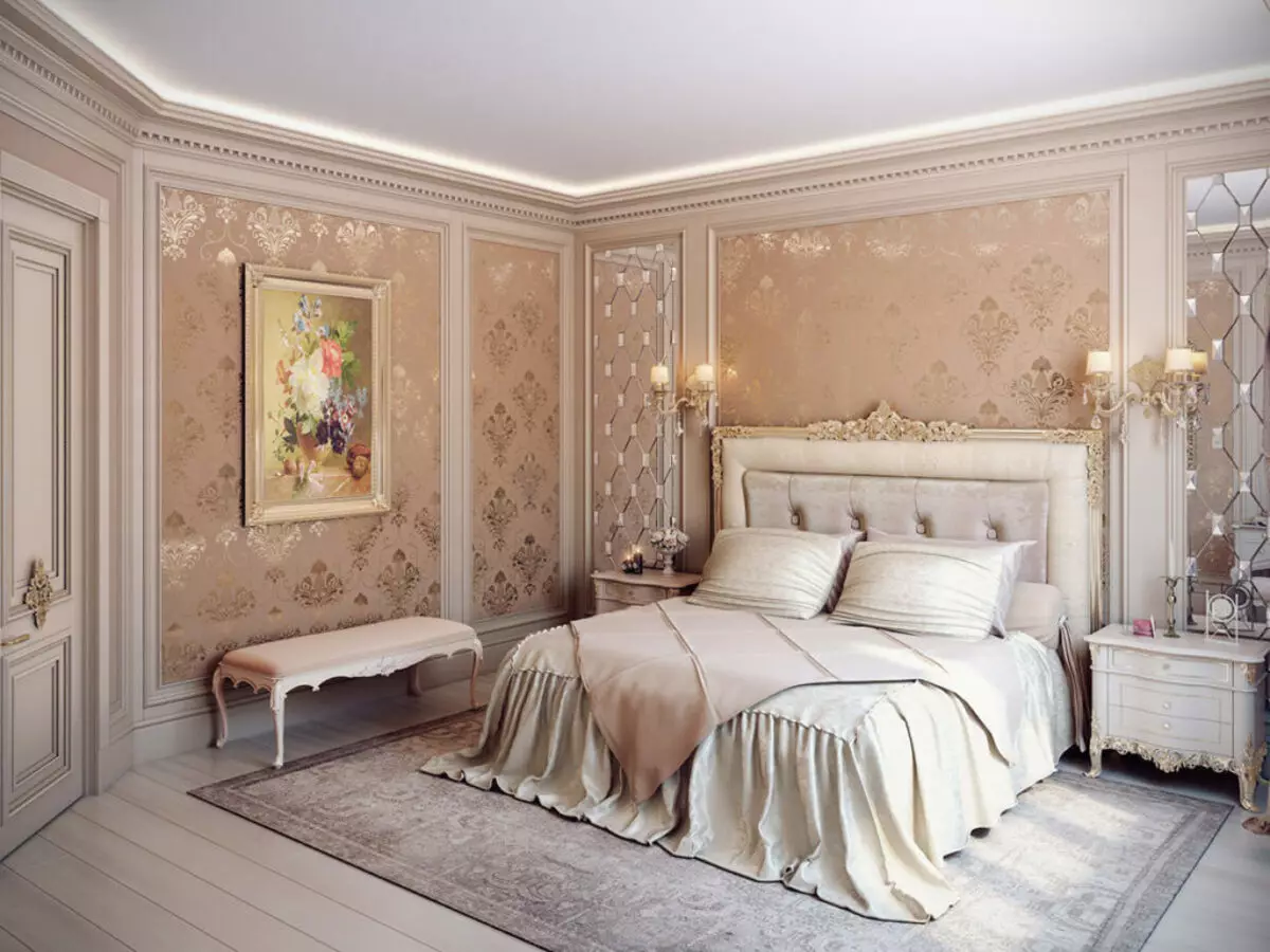 Спална соба дизајн (183 фотографии): идеи за внатрешен дизајн на спалната соба во станот, шик ексклузивни проекти проекти. Како да се украсуваат спална соба со текстил и необични додатоци? 190_28