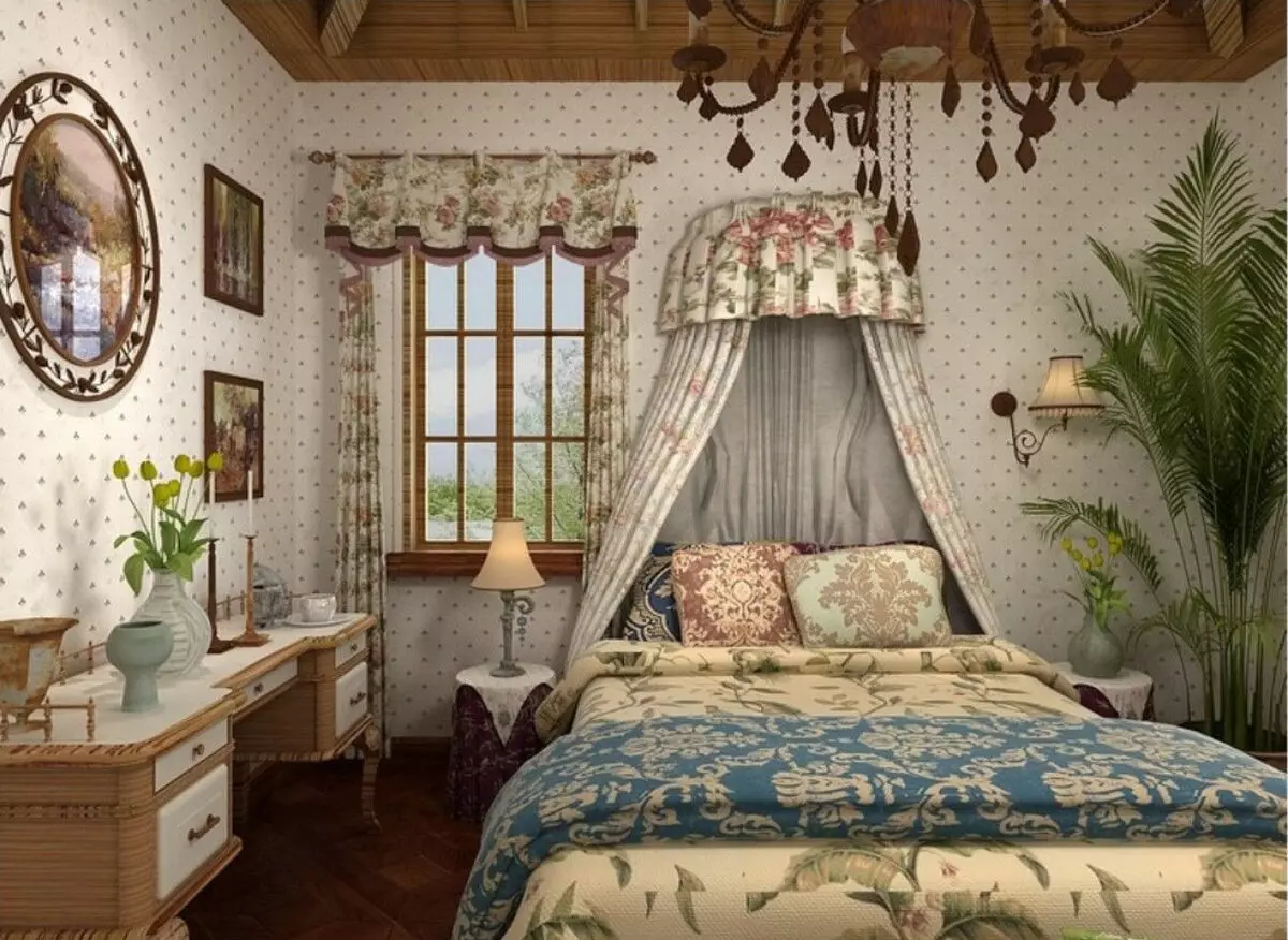 침실 디자인 (183 사진) : 아파트의 침실의 인테리어 디자인, Chic 독점 디자인 프로젝트. 직물 및 비정상적인 액세서리로 수면 방을 장식하는 방법? 190_40
