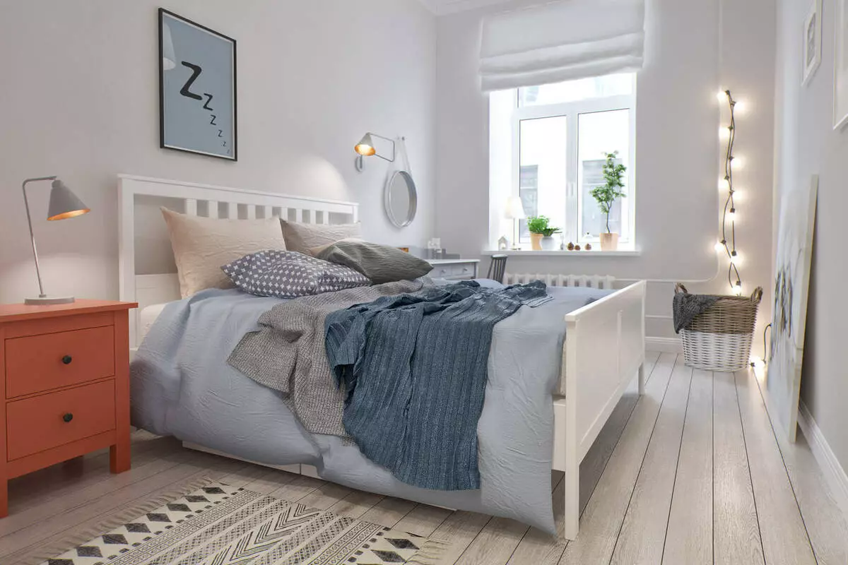 Design de dormitor (183 fotografii): Ideile designului interior al dormitorului în apartament, proiecte de design exclusiv chic. Cum să decorați o cameră de dormit cu textile și accesorii neobișnuite? 190_51