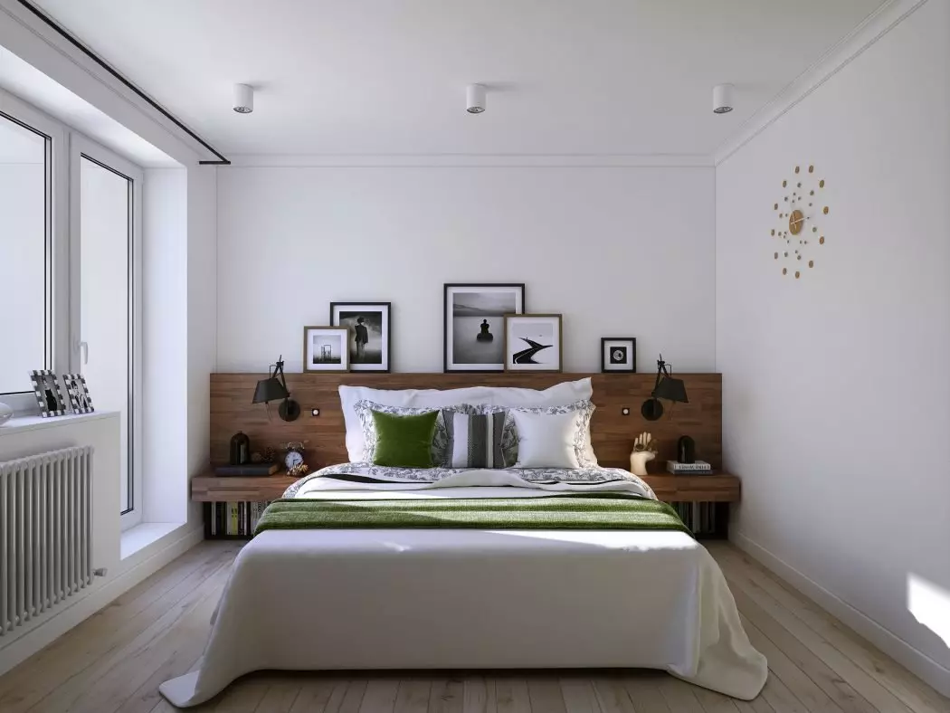 Dizajni i dhomës së gjumit (183 foto): Idetë e dizajnit të brendshëm të dhomës së gjumit në apartament, projekte të dizajnit ekskluziv elegant. Si të dekoroj një dhomë gjumi me tekstile dhe pajisje të pazakonta? 190_55