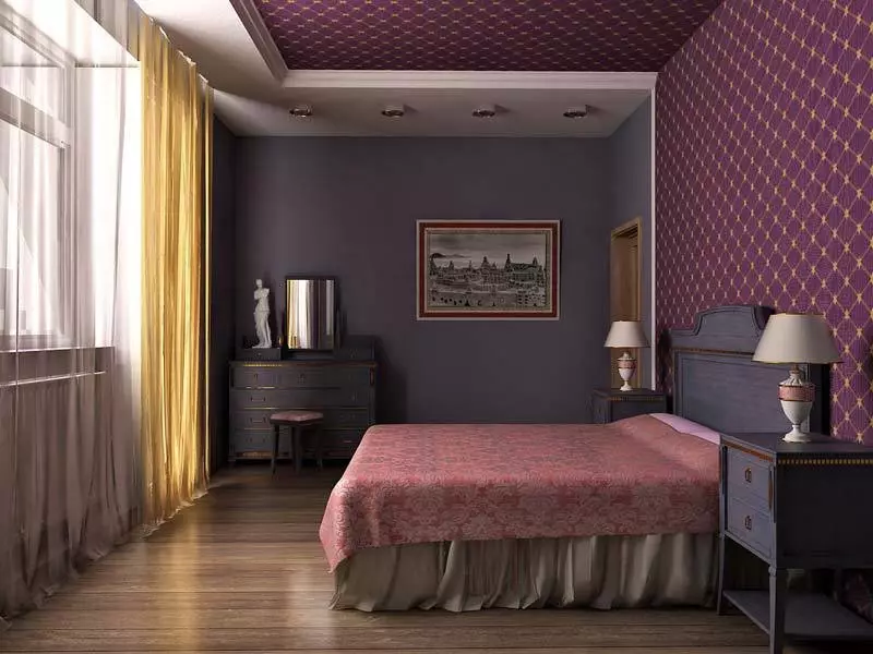 Thiết kế phòng ngủ (ảnh 183): Những ý tưởng của thiết kế nội thất của phòng ngủ trong căn hộ, các dự án thiết kế độc quyền sang trọng. Làm thế nào để trang trí một phòng ngủ với hàng dệt và phụ kiện bất thường? 190_58