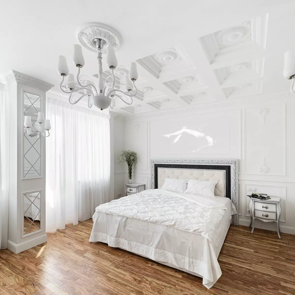 Dizajn spavaće sobe (183 fotografije): ideje unutarnjeg dizajna spavaće sobe u apartmanu, šik ekskluzivni projekti projekti. Kako ukrasiti spavaću sobu s tekstilom i neobičnim priborom? 190_63