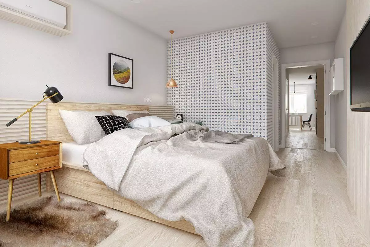 Спална соба дизајн (183 фотографии): идеи за внатрешен дизајн на спалната соба во станот, шик ексклузивни проекти проекти. Како да се украсуваат спална соба со текстил и необични додатоци? 190_70