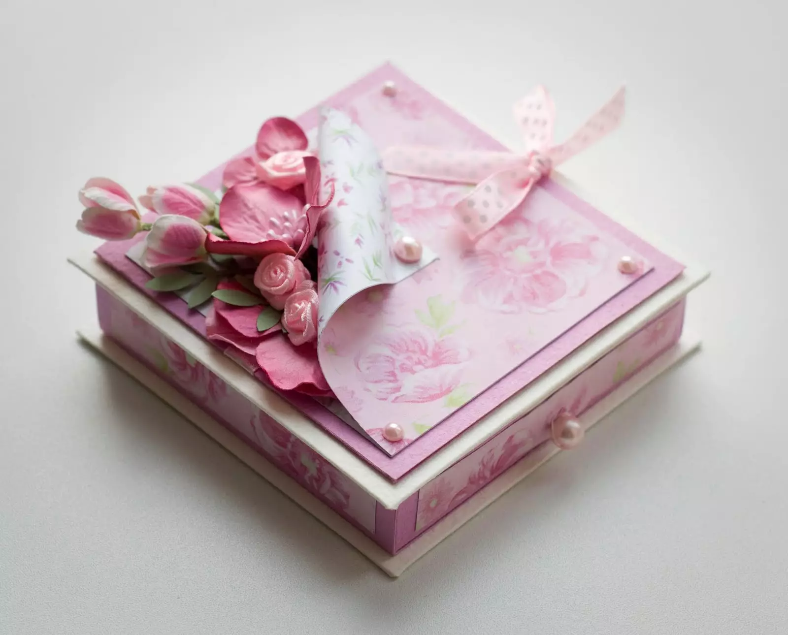 Box Scrapbooking: caja de regalo con fotos, por dinero y una sorpresa con tus propias manos. Clase magistral para principiantes paso a paso 19146_11
