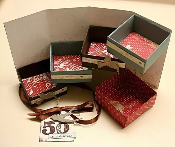 Caixa scrapbooking: caixa de presente com fotos, por dinheiro e com uma surpresa com suas próprias mãos. Mestrado para iniciantes passo a passo 19146_25