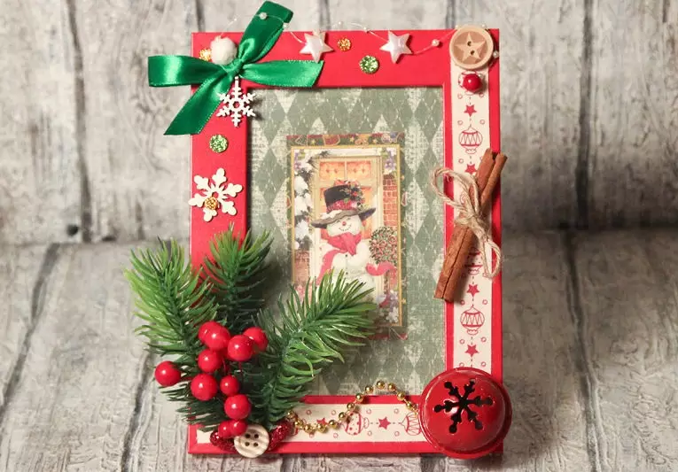 Scrapbooking rau Xyoo Tshiab (38 cov duab): Cov tswv yim rau kev tshoov siab, Xyoo Tshiab khoom plig thiab khoom ua si ntawm Christmas ntoo thiab lwm yam kev dai 19148_35