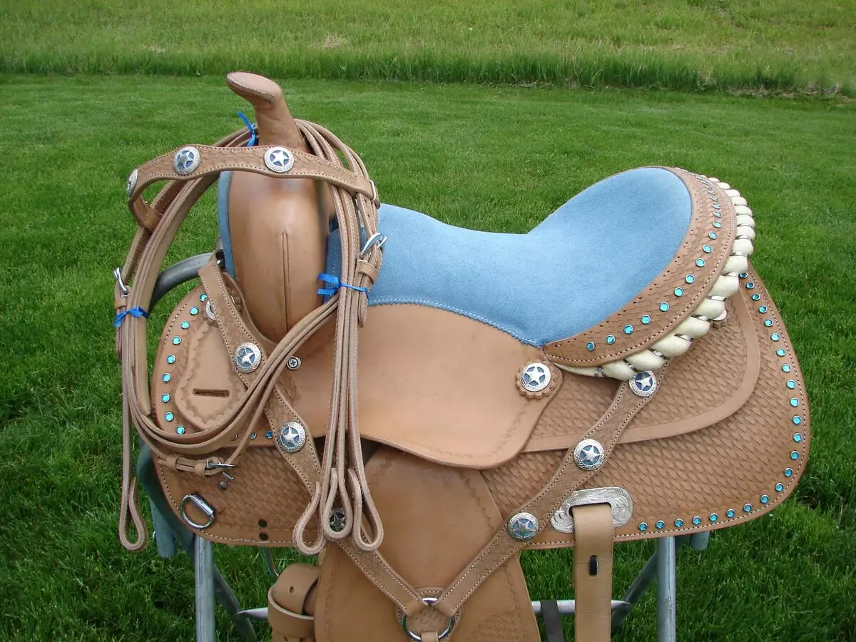 Saddle for Horse (29 fotos): Com lliscar els cavalls amb les teves pròpies mans? L'estructura de les dones i esports, caça i cadires universals. Què els fa fer i com triar un adequat? 19164_24