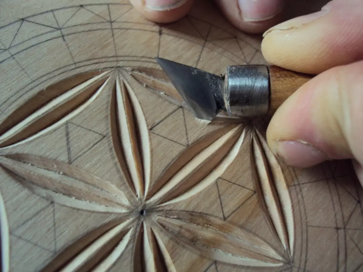 Contour carving on wood: sketches for beginners, equipment for plywood, wood and black lacquer, necessary tool 19212_15