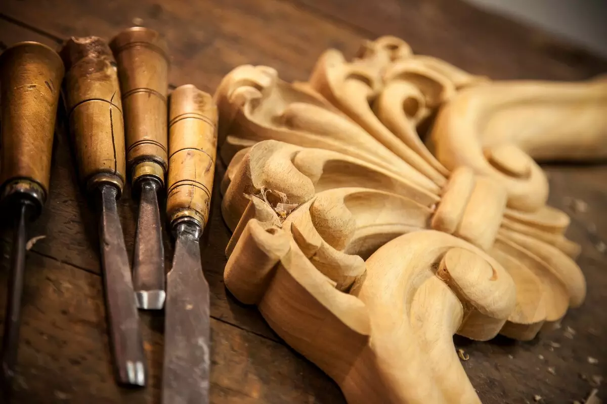 Woodwood چاقو: دستی carving کے لئے کٹر، جام اور Bogorodsky چاقو، کٹر اور دیگر پرجاتیوں. ابعاد اور فارم 19223_18