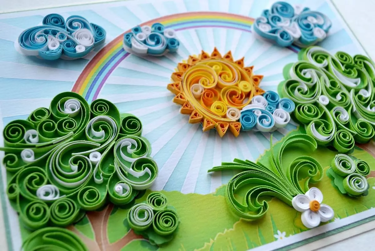 Quilling (104 fotók): Mi az? Quilling kézműves, rendszer és mester osztályok. Hogyan készítsünk bagolyot és koporsót a technikában? A királynő és ötletek története 19224_10