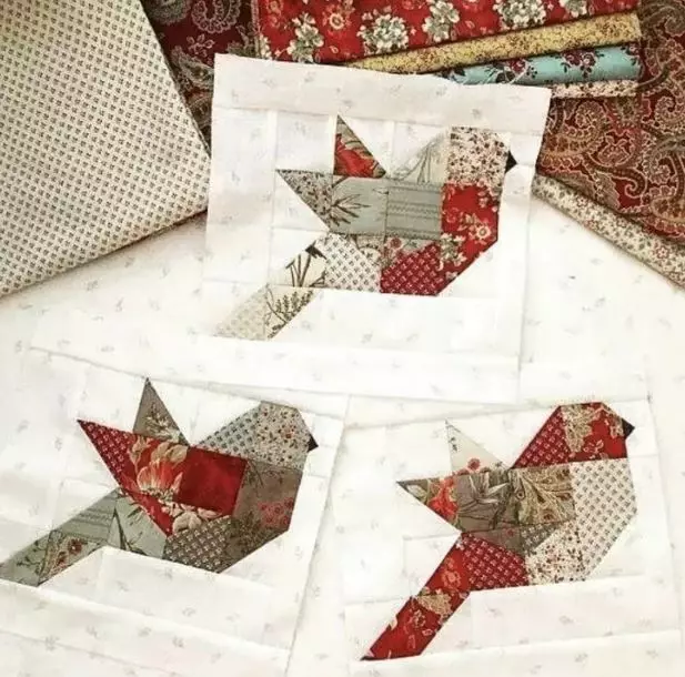 Novoletni patchwork: ideje in sheme prtičkov, pijače, plošče, izdelane iz patchwork tkanine, mojstrske razrede obrti iz patchwork šivanje 19278_14