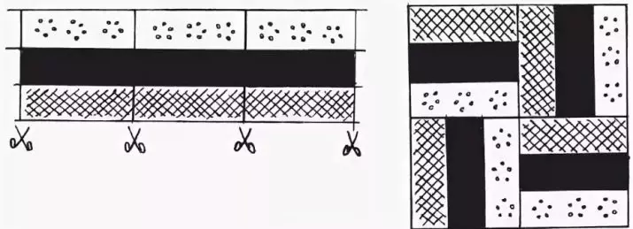 Bargello Rathwork: Patchwork šūšanas shēmas, jauna auduma atrašanās vieta, soli pa solim meistarklase iesācējiem 19286_19