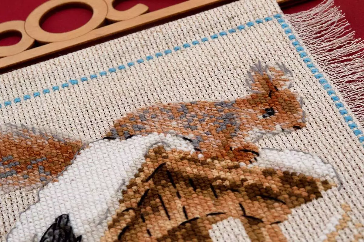 Canva for Embroidery Tapestries: Apa itu? Bagaimana untuk memilih kain untuk sulaman sulaman dan licin? Apa grid untuk menyulam? 19329_4