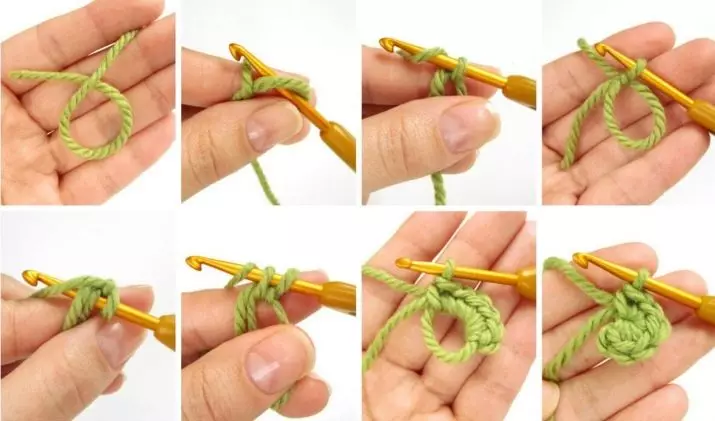 Mendayung dengan crochet ketika merajut Amigurum: bagaimana membuat loop relief dalam lingkaran? Bagaimana cara merajut tak terlihat akurat? 19333_7