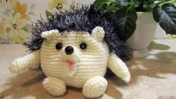 Hedgehog Amigurum: سکیم او Description Knitting Crochet دلوبو Hedgehog په بډل، سونیک، کموالی او ډنډاس، ماسټر کلاس 19342_21
