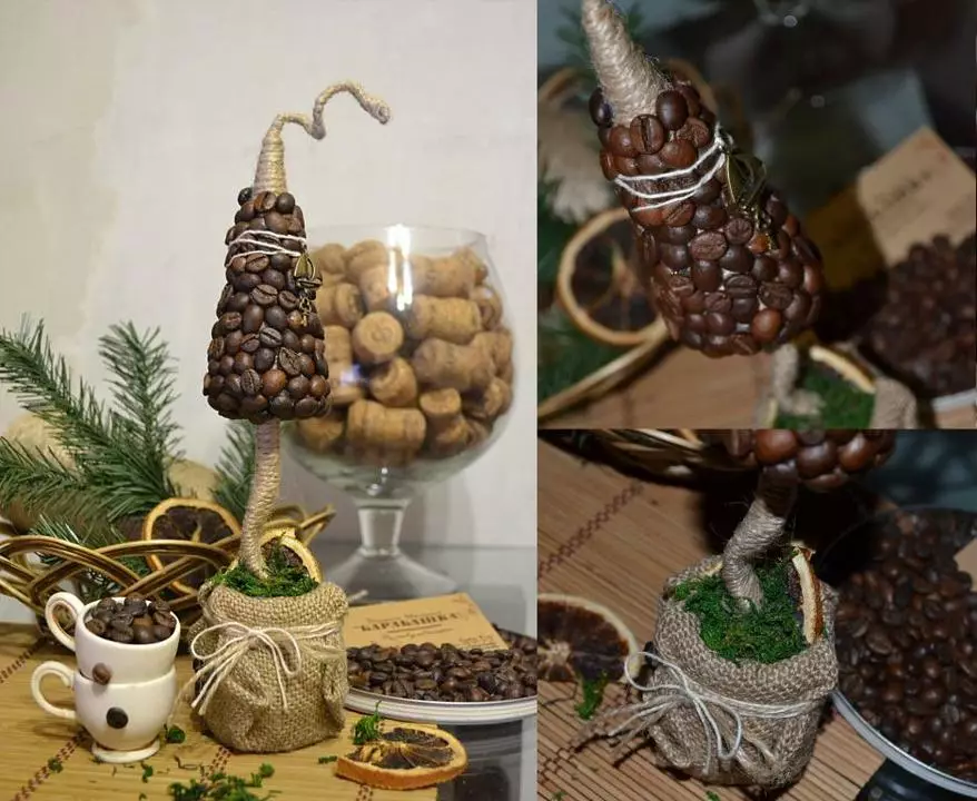 Nyttår Topiary (48 bilder): Hvordan lage et juletre, krans og annet Topiaria for det nye året? Master Class for nybegynnere 19377_35