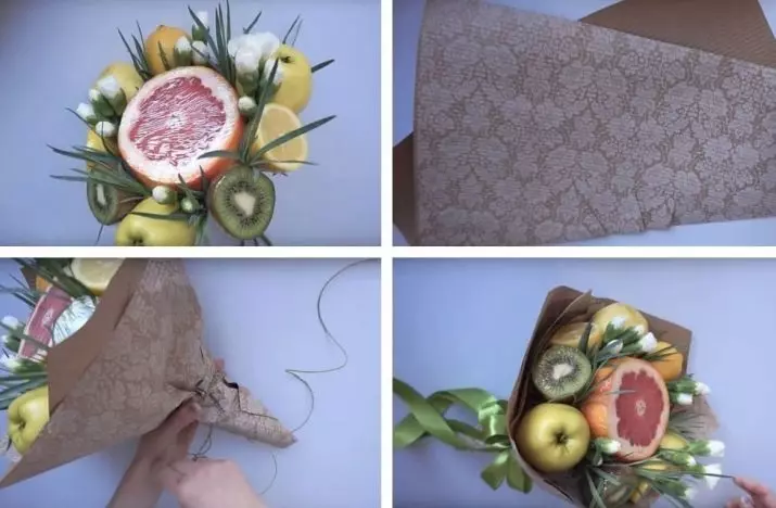 Floristik Makanan (64 Foto): Bagaimana Membuat Bouquets Delicious Edible dengan tangan mereka dari pemula kanser untuk lelaki? Bagaimana untuk membuat sejambak untuk seorang wanita dari beri? Kelas induk yang lain. 19411_26