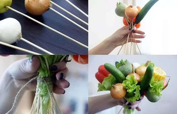 Floristik Makanan (64 Foto): Bagaimana Membuat Bouquets Delicious Edible dengan tangan mereka dari pemula kanser untuk lelaki? Bagaimana untuk membuat sejambak untuk seorang wanita dari beri? Kelas induk yang lain. 19411_27